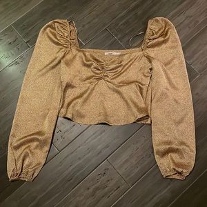 Satin Cheetah Print Long Sleeve